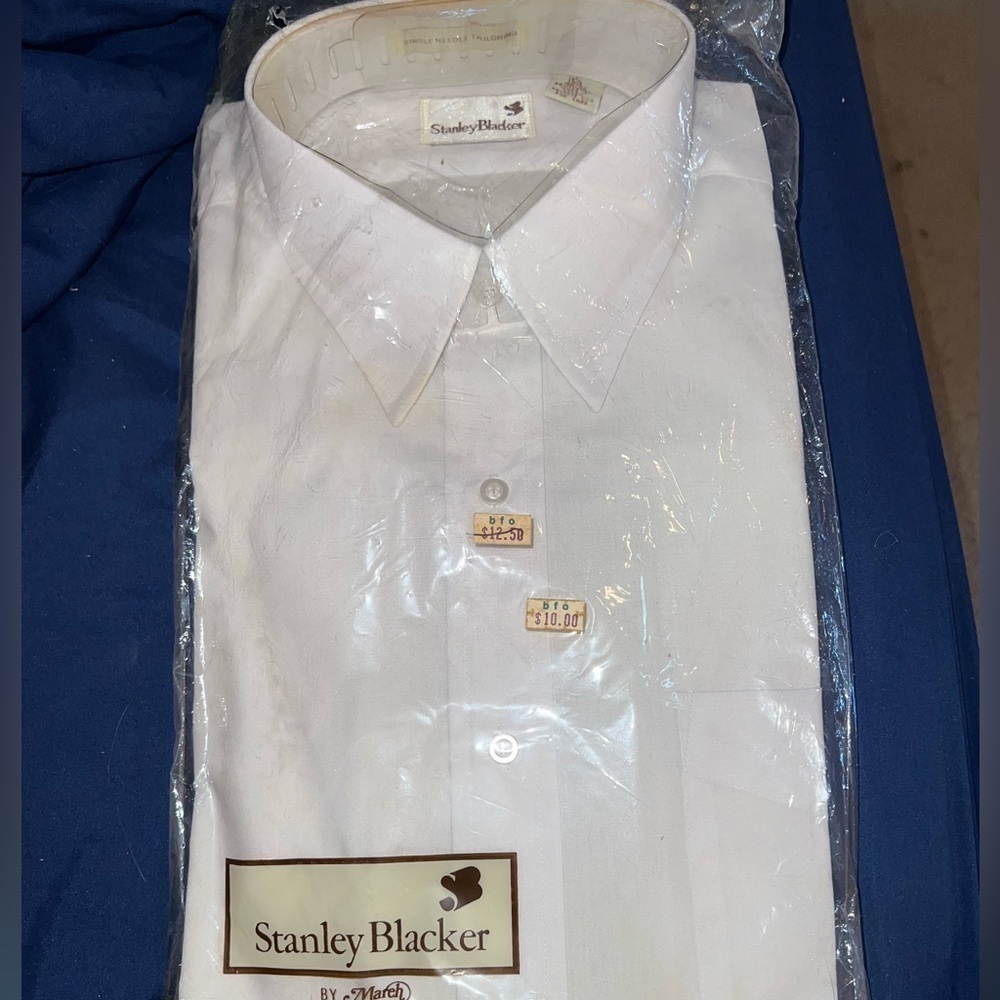 STANLEY Blacker NEW OLD STOCK, white shirt, 15.5/33